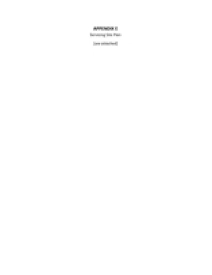 Appendix E - Servicing Drawings